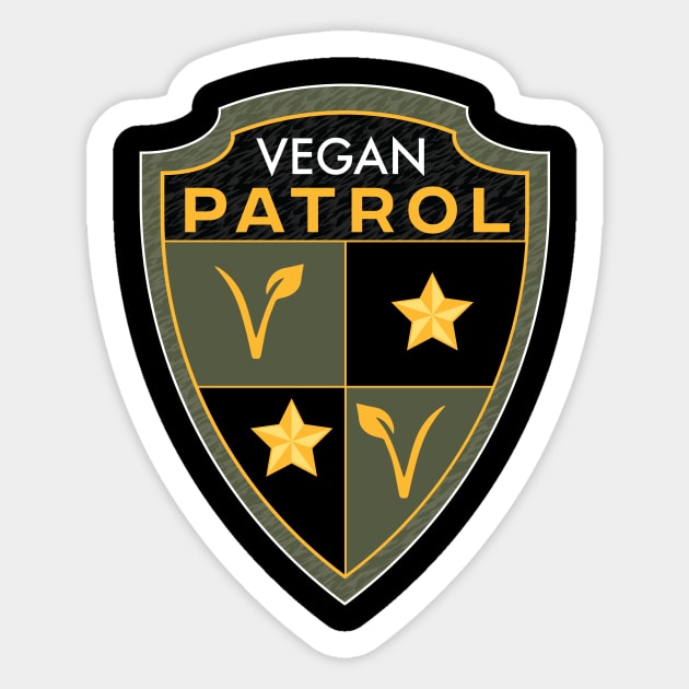 Vegan Patrol Sticker by janvimar